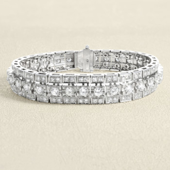 Bracelet 1950 Or blanc et...