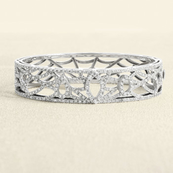 Bracelet Rigide Or blanc et...