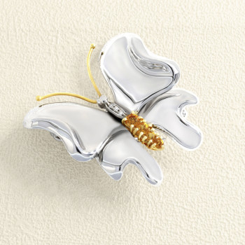 Broche Papillon Or jaune et...