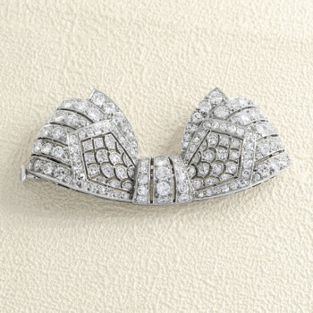 Broche Papillon Platine et...
