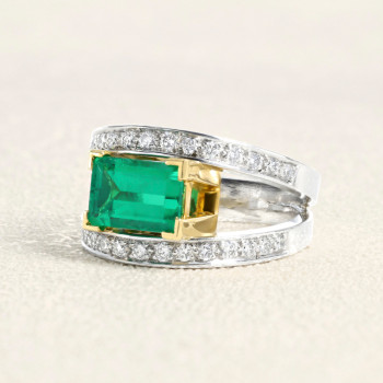 Bague Or blanc, Or jaune,...