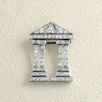 Broche Temple Platine et...
